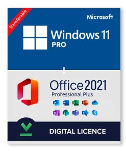 Windows 11 Pro + Microsoft Office 2021 Professional Bundle – Digital Licenses 1PC (Lifetime)